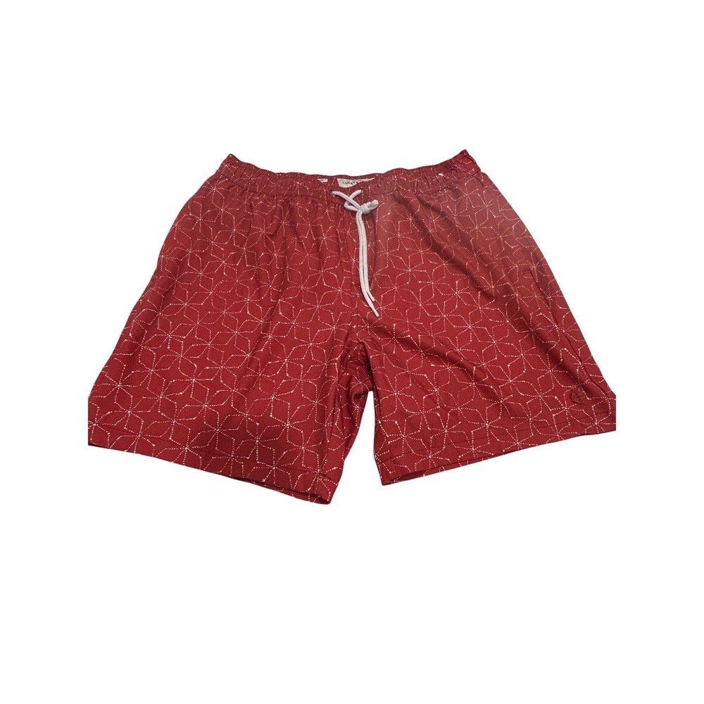 Lucky Brand Mens Swim‎ Trunks Shorts Geometric Lined Pockets Large (771)